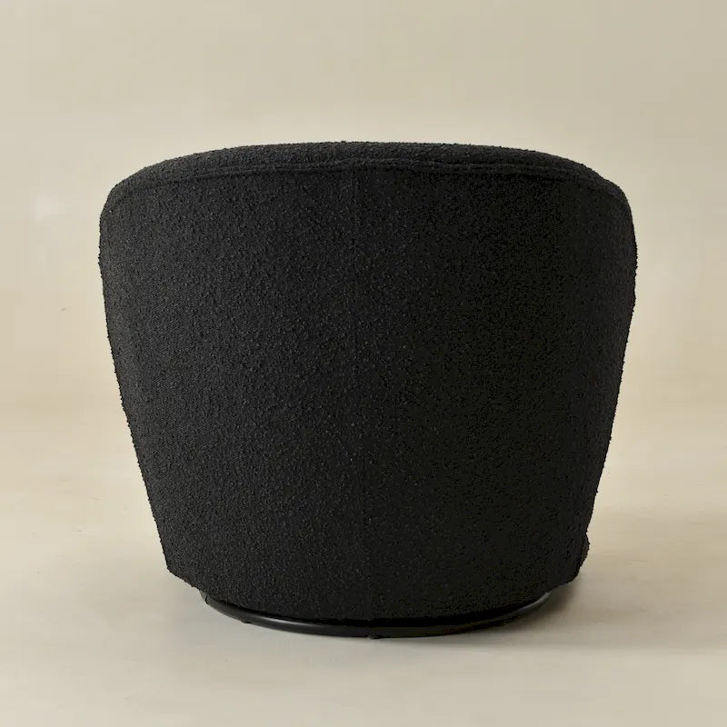 33 Wide Boucle Upholstered Swivel Accent Chair