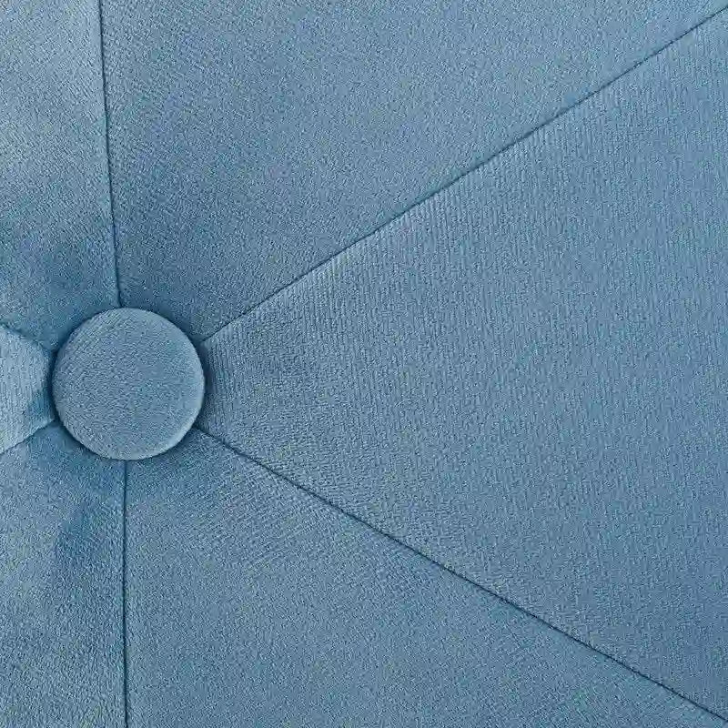 Sgabello d'accento floreale in velluto, pouf imbottito con base metallica