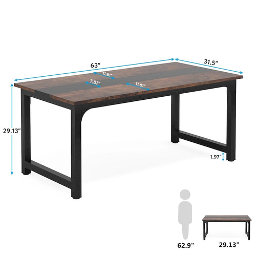 63-Inch Modern Computer Desk for Home Office