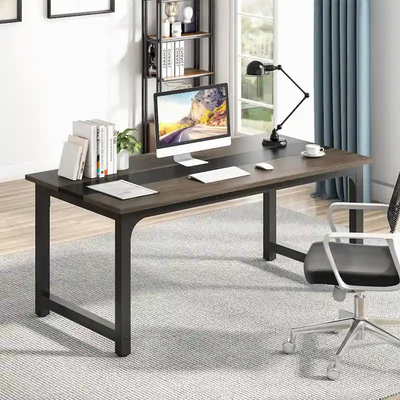 Bureau d’ordinateur moderne de 63 pouces pour bureau à domicile