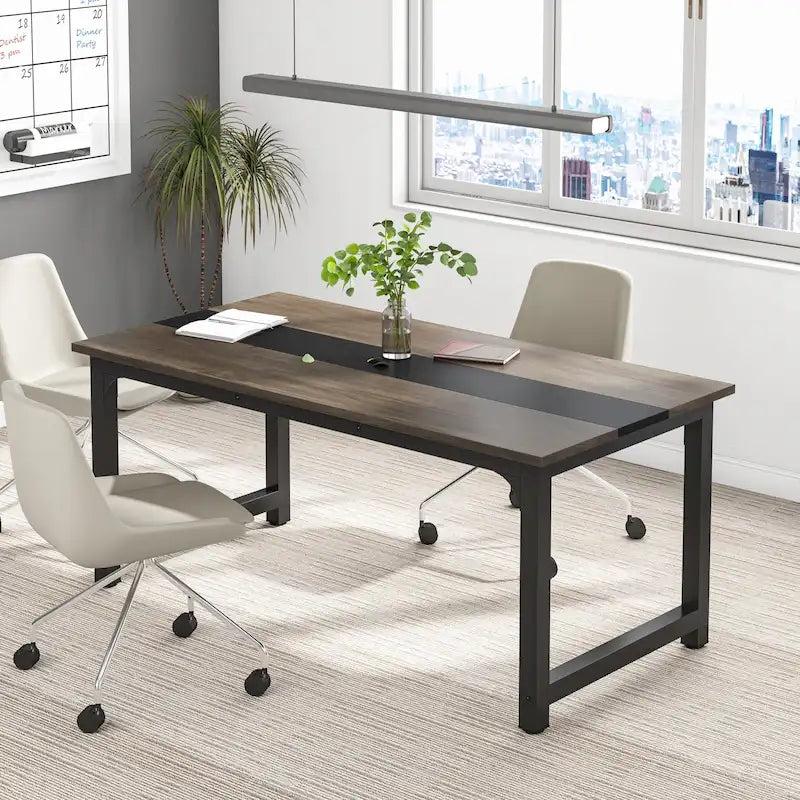 Bureau d’ordinateur moderne de 63 pouces pour bureau à domicile