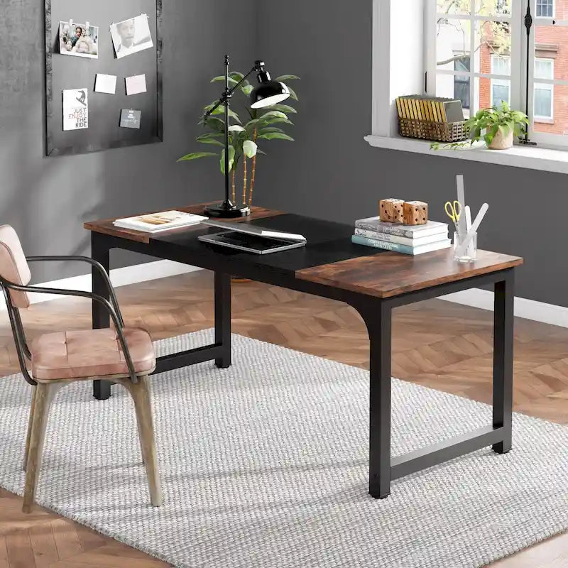 Bureau d’ordinateur moderne de 63 pouces pour bureau à domicile