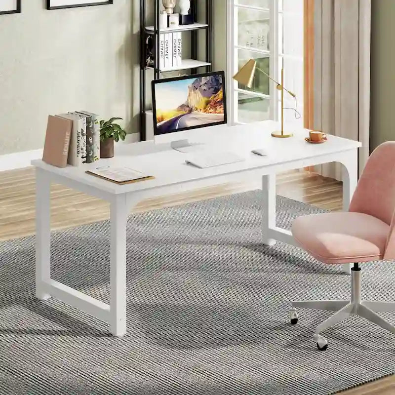 Bureau d’ordinateur moderne de 63 pouces pour bureau à domicile