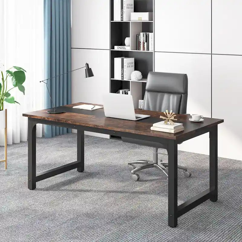 Bureau d’ordinateur moderne de 63 pouces pour bureau à domicile