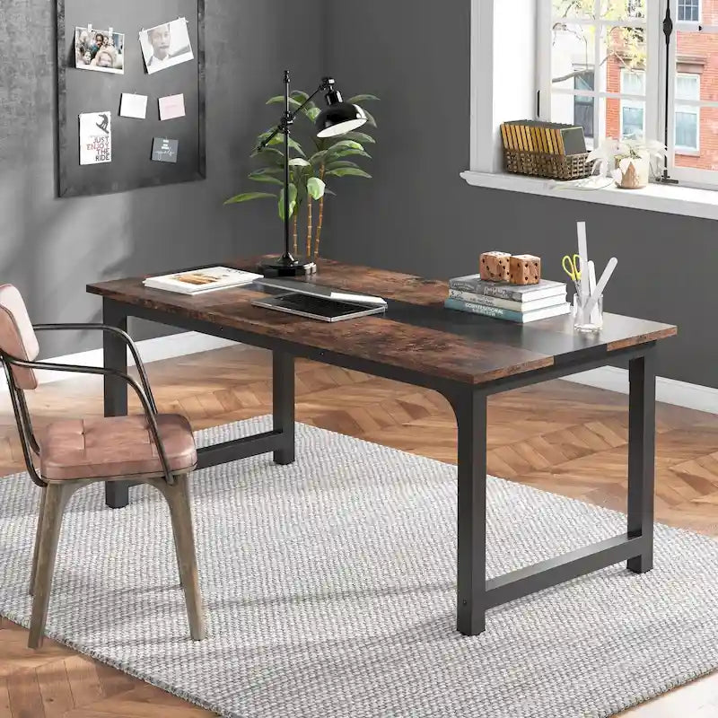 Bureau d’ordinateur moderne de 63 pouces pour bureau à domicile