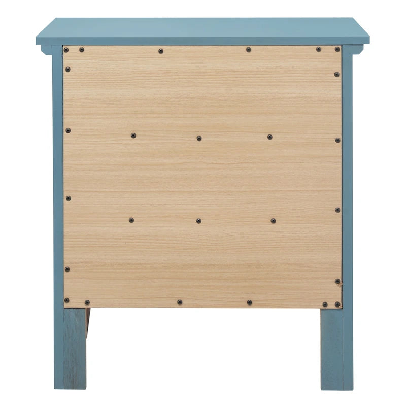 Comodino moderno con 3 cassetti, tavolino laterale per camera da letto con contenitore, 26H x 24W x 18D pollici