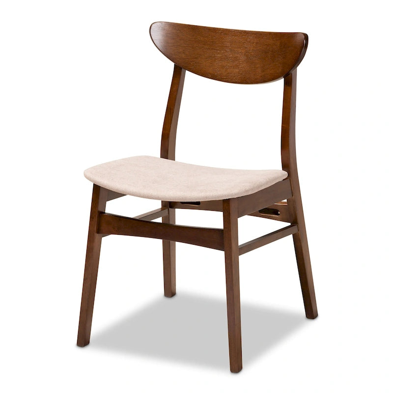 Juego de 4 sillas de comedor modernas de mediados de siglo y estilo transicional