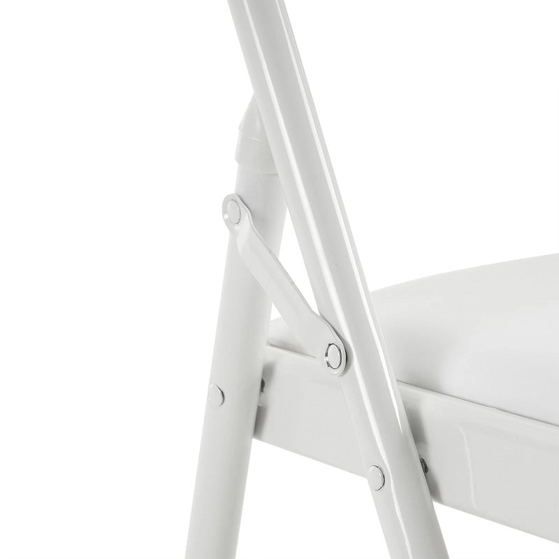 Juego de sillas de comedor plegables de hierro y PVC para uso en interiores y exteriores