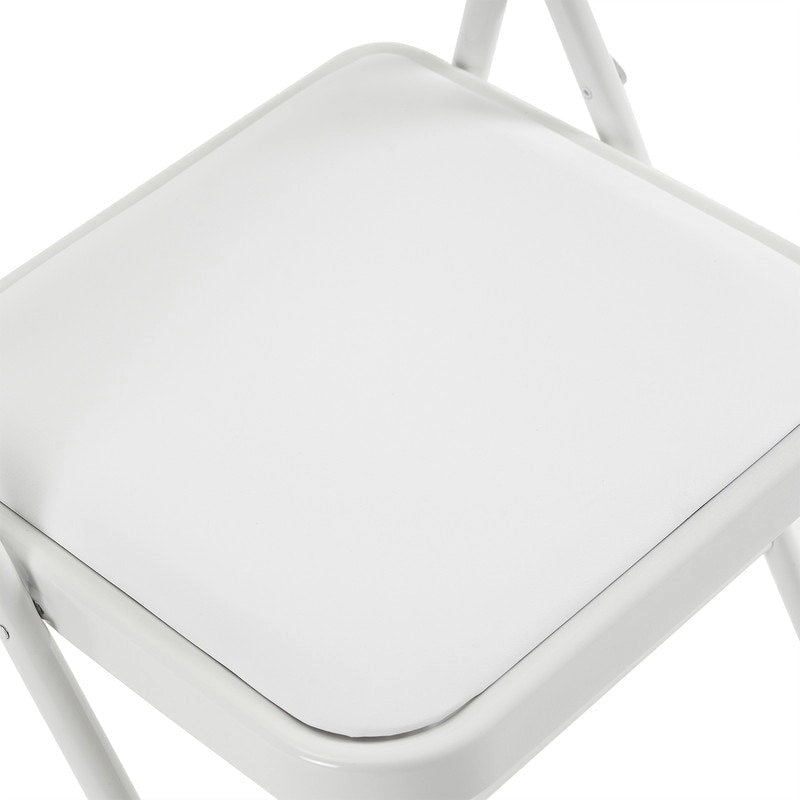 Set di sedie da pranzo pieghevoli in ferro e PVC per uso interno ed esterno