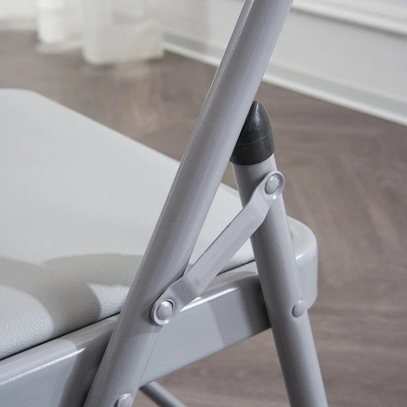 Set di sedie da pranzo pieghevoli in ferro e PVC per uso interno ed esterno