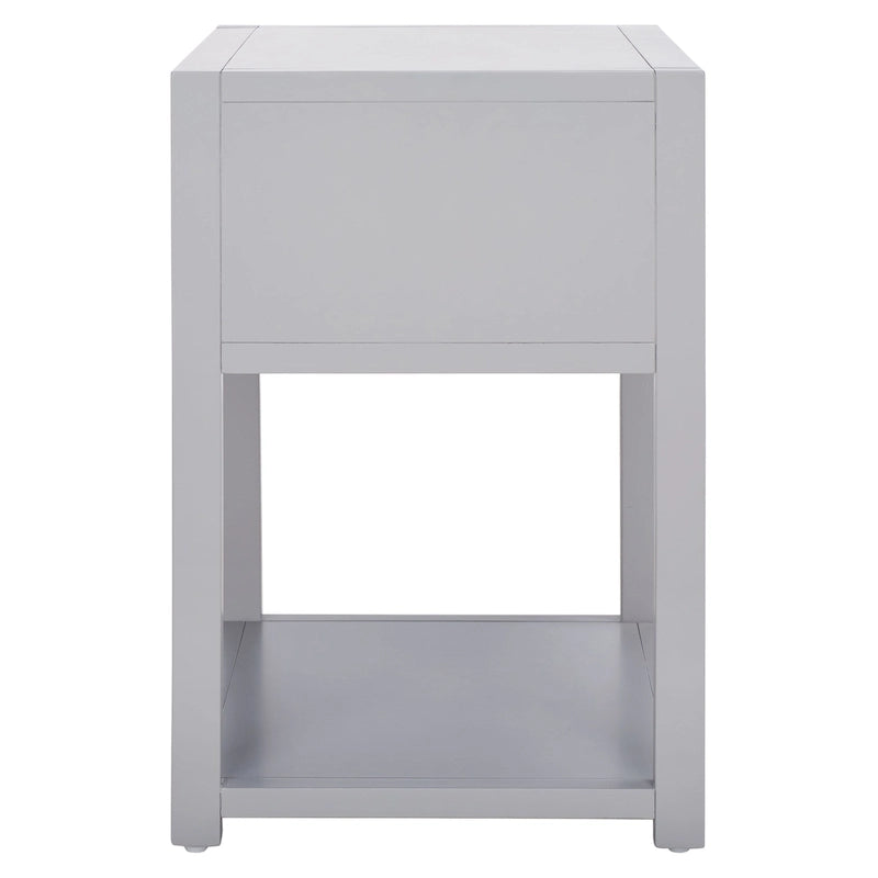 1-Drawer 1-Shelf Accent Table Nightstand with Open Bottom Shelf