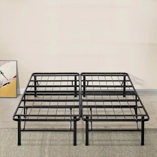 Letto con base rialzata smart da 14 pollici, struttura pieghevole in acciaio resistente
