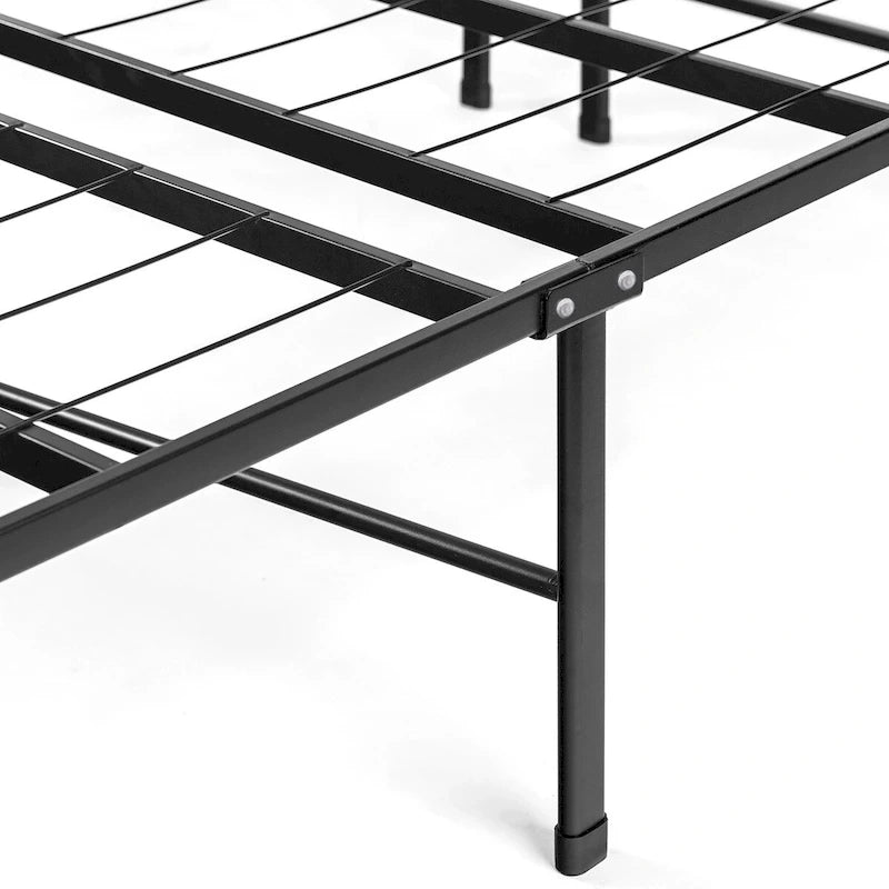 Cama con base inteligente de 14 pulgadas y estructura plegable de acero de alta resistencia