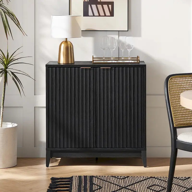 Armario de almacenamiento Brooklyn, mueble auxiliar moderno estilo rústico para entrada, aparador