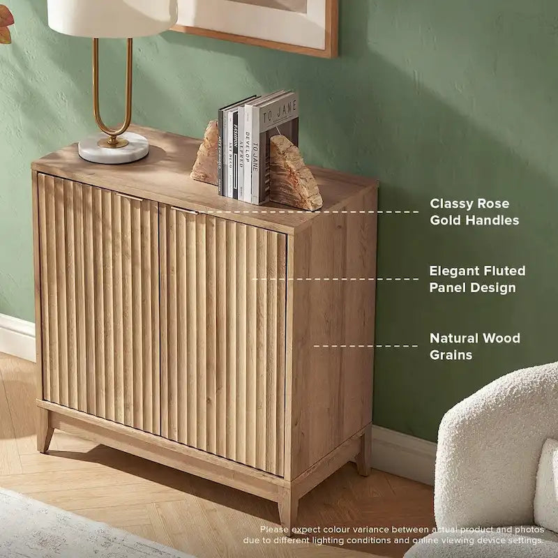 Armario de almacenamiento Brooklyn, mueble auxiliar moderno estilo rústico para entrada, aparador