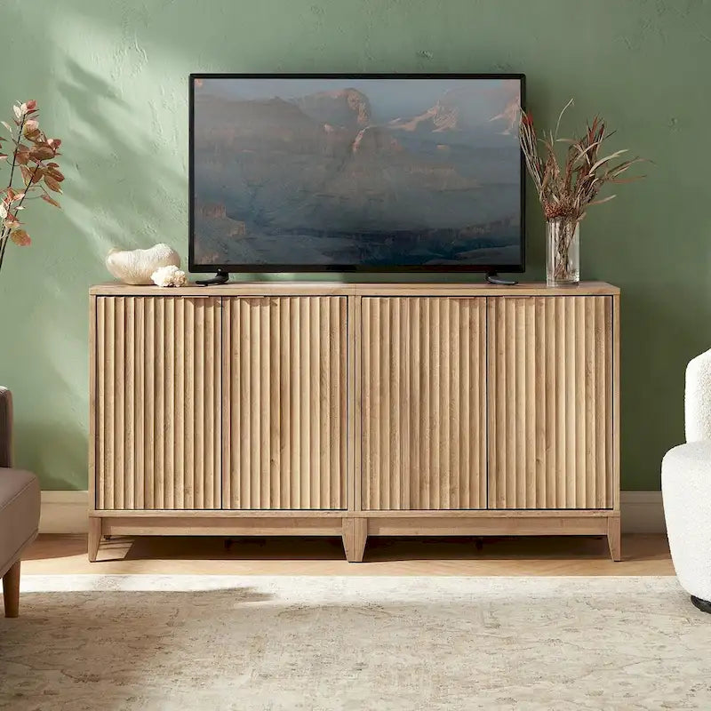 Armario de almacenamiento Brooklyn, mueble auxiliar moderno estilo rústico para entrada, aparador