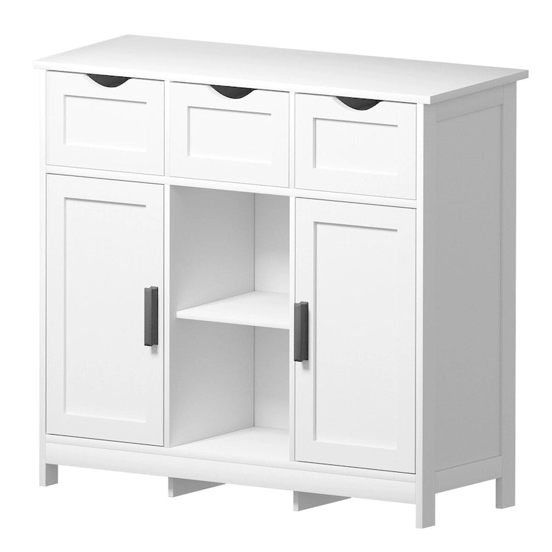 Armario de suelo de madera con cajones y estantes, mueble decorativo de almacenamiento para sala, dormitorio y baño
