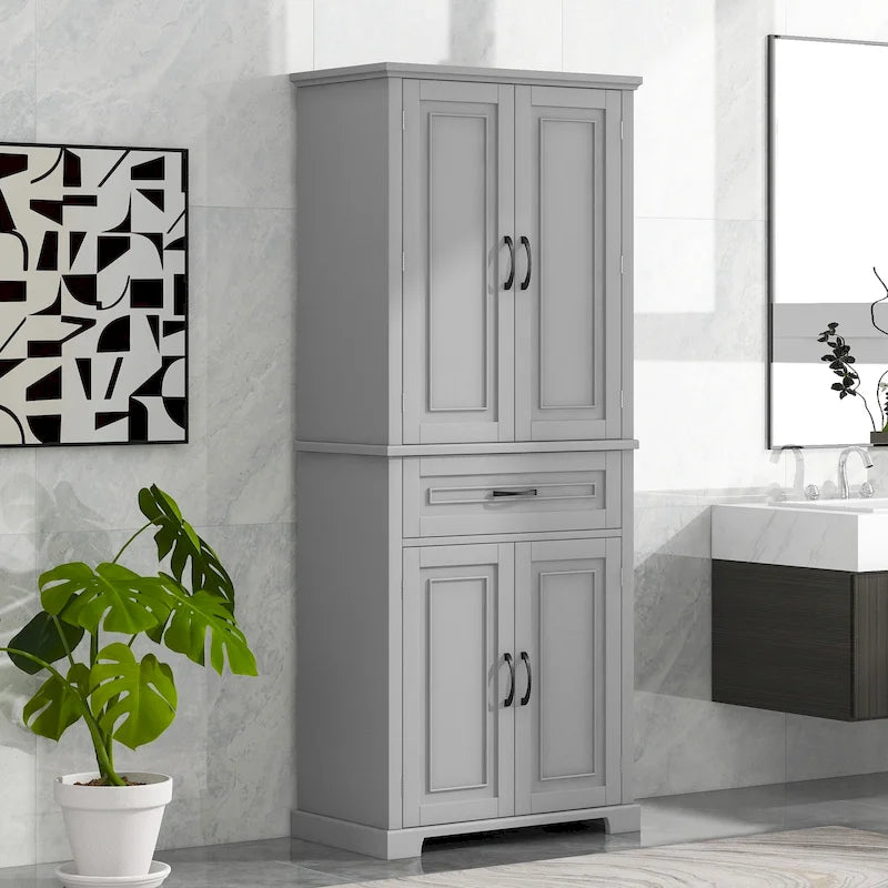 Mobiletto contenitore da bagno con ante e cassetto
