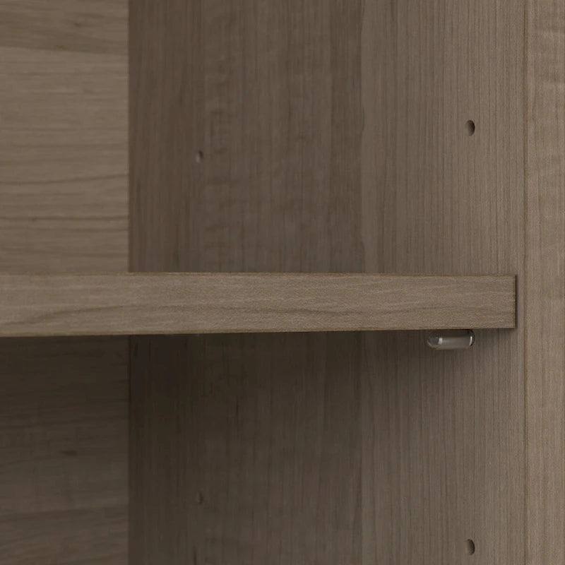52W 3-Position Sit to Stand Corner Desk with Shelves and Storage