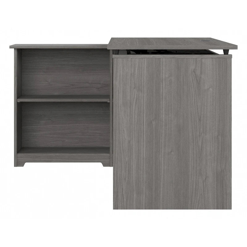 52W 3-Position Sit to Stand Corner Desk with Shelves and Storage