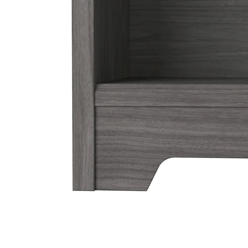 52W 3-Position Sit to Stand Corner Desk with Shelves and Storage