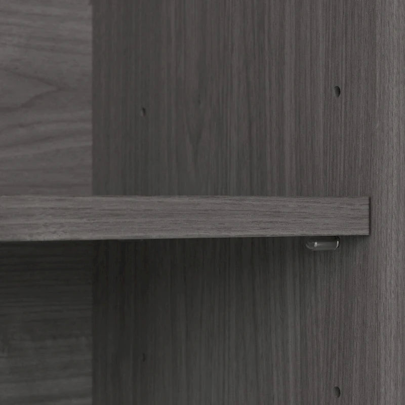 52W 3-Position Sit to Stand Corner Desk with Shelves and Storage