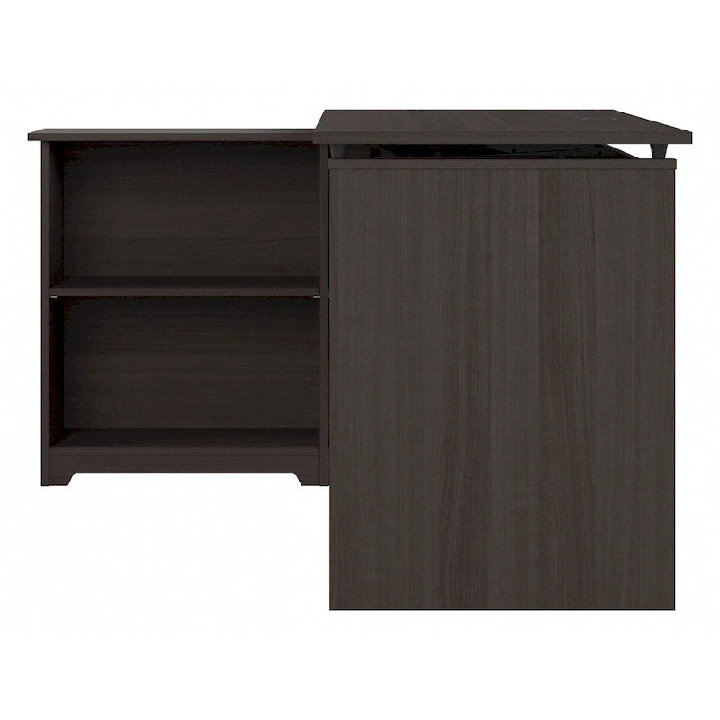52W 3-Position Sit to Stand Corner Desk with Shelves and Storage